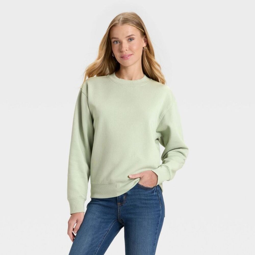 Women's Pullover Sweatshirt - Universal Thread Sage Green S